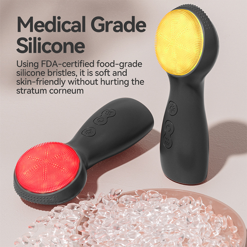 3 in 1 7 色 LED シリコーンフェイスマッサージャ - Electric Face Cleanser Brush のレビューと価格