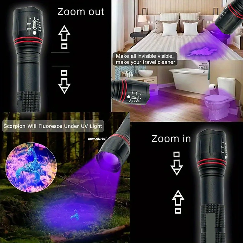 395nm UV 懐中電灯 ズーム可能 充電式 UV EDC - Uv Nail Lamp のレビューと価格
