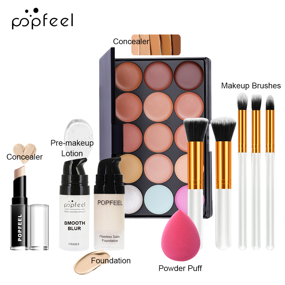 POPFEEL フェイスメイクアップ 10 点セット - 初 - Huda Beauty Makeup Kit のレビューと価格