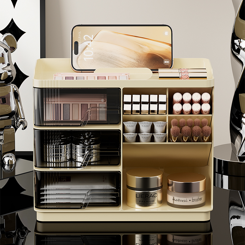 化粧品収納ケース（引き出し付き）、広々としたコスメディスプレ - Your Beauty Makeup のレビューと価格