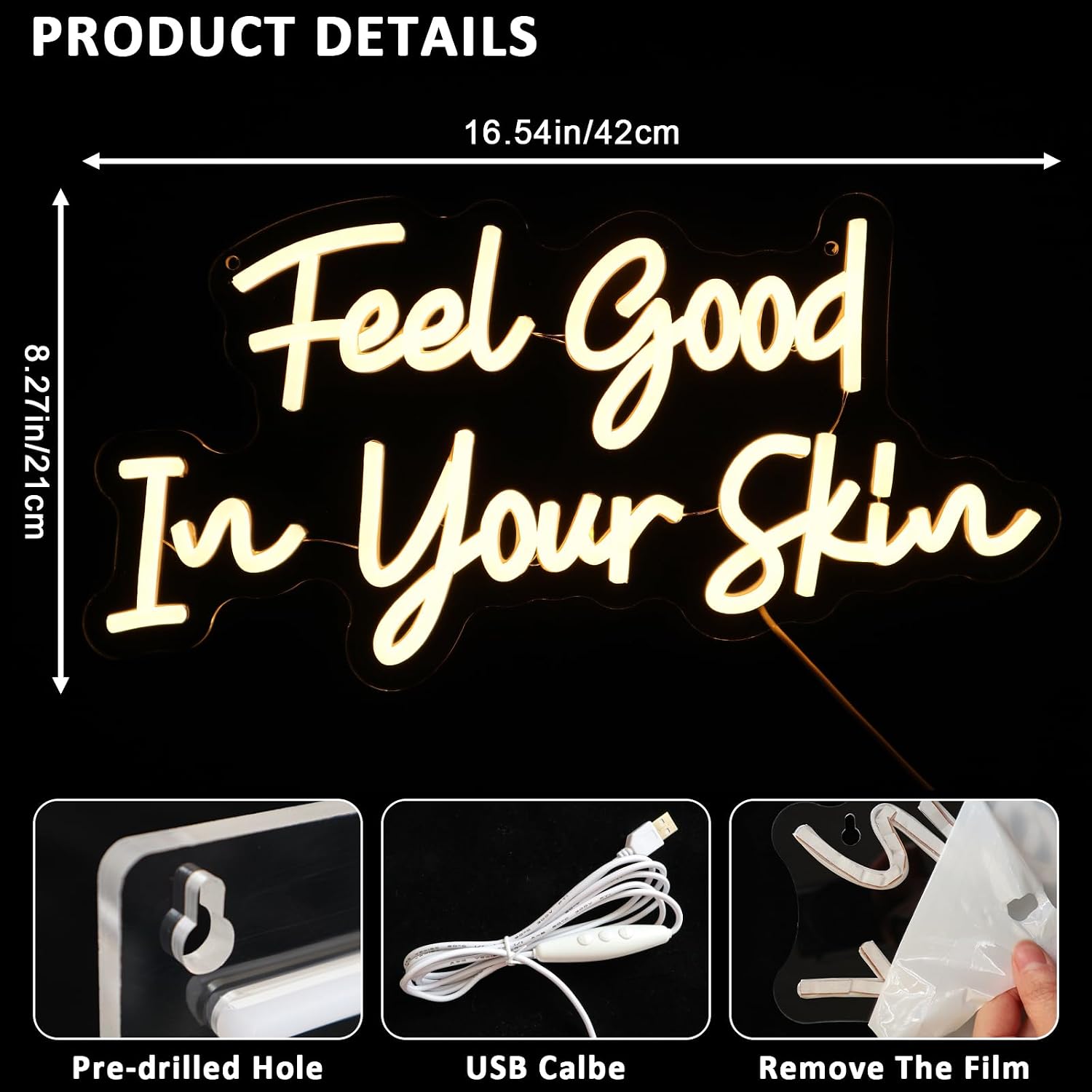 「肌に快感を与える」LEDネオンサイン USB電源ネオンライ - Your Beauty Makeup のレビューと価格