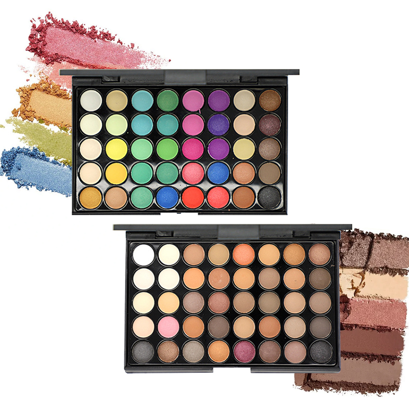 40色アイシャドウパレット - マット＆シマー、高発色ブラウ - Beauty Makeup Palette のレビューと価格
