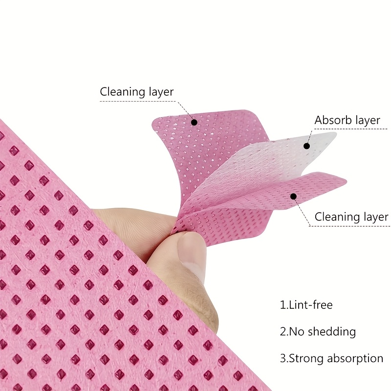 50/100/200枚入り糸くずの出ないネイルワイプ、ジェル - Eyelash Extension のレビューと価格