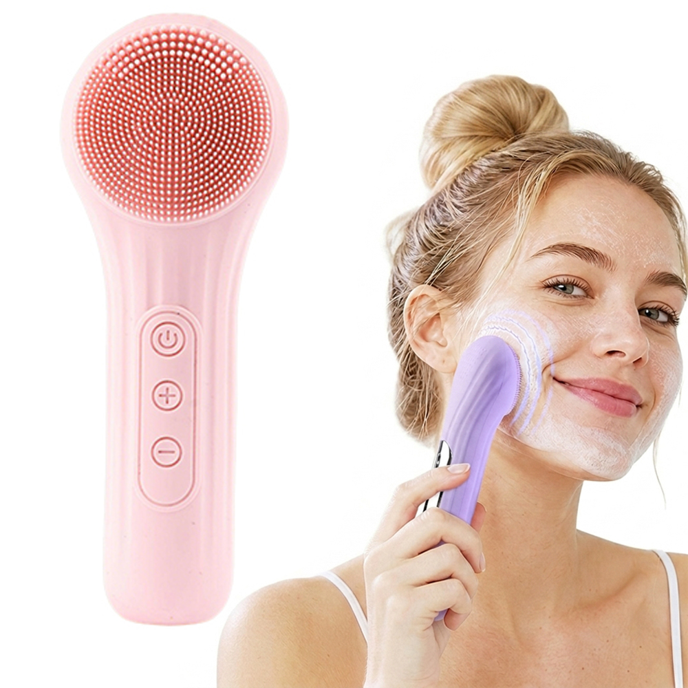 電動洗顔ブラシシリコーン音波振動毛穴クリーナー加熱マッサージ - Electric Face Cleanser Brush のレビューと価格