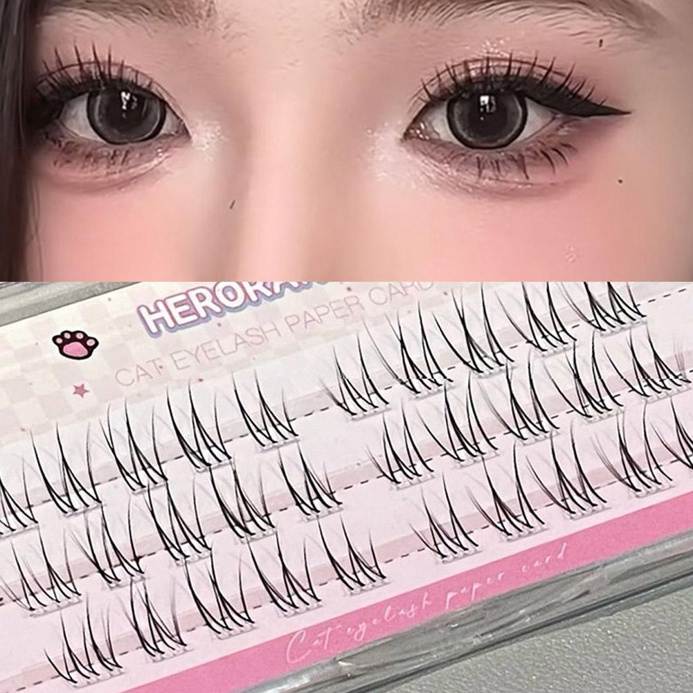 偽まつげナチュラル長持ちクラスターまつげの下に目を大きくする - Your Beauty Makeup のレビューと価格